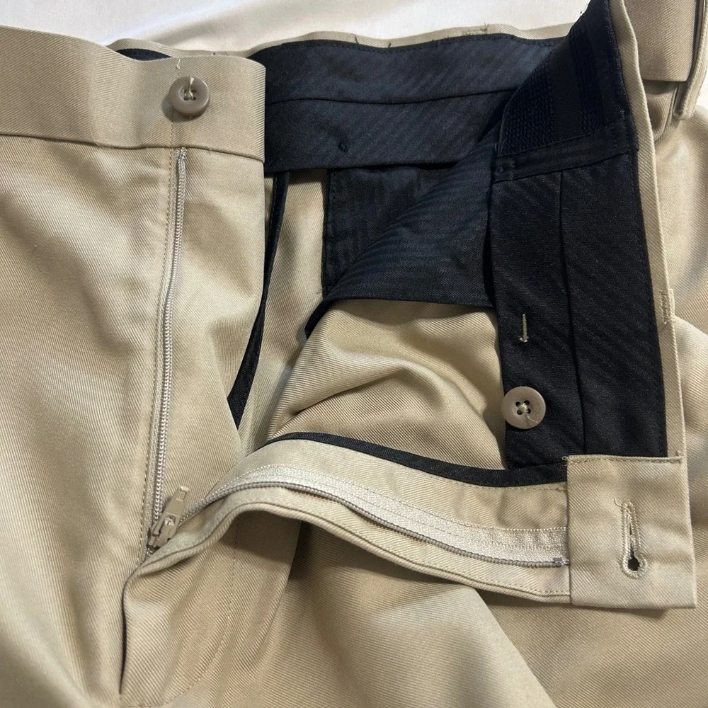 Savane Mens Tan Khaki Flat Front Dress Shorts Size 36 SCSB0141 Business Casual